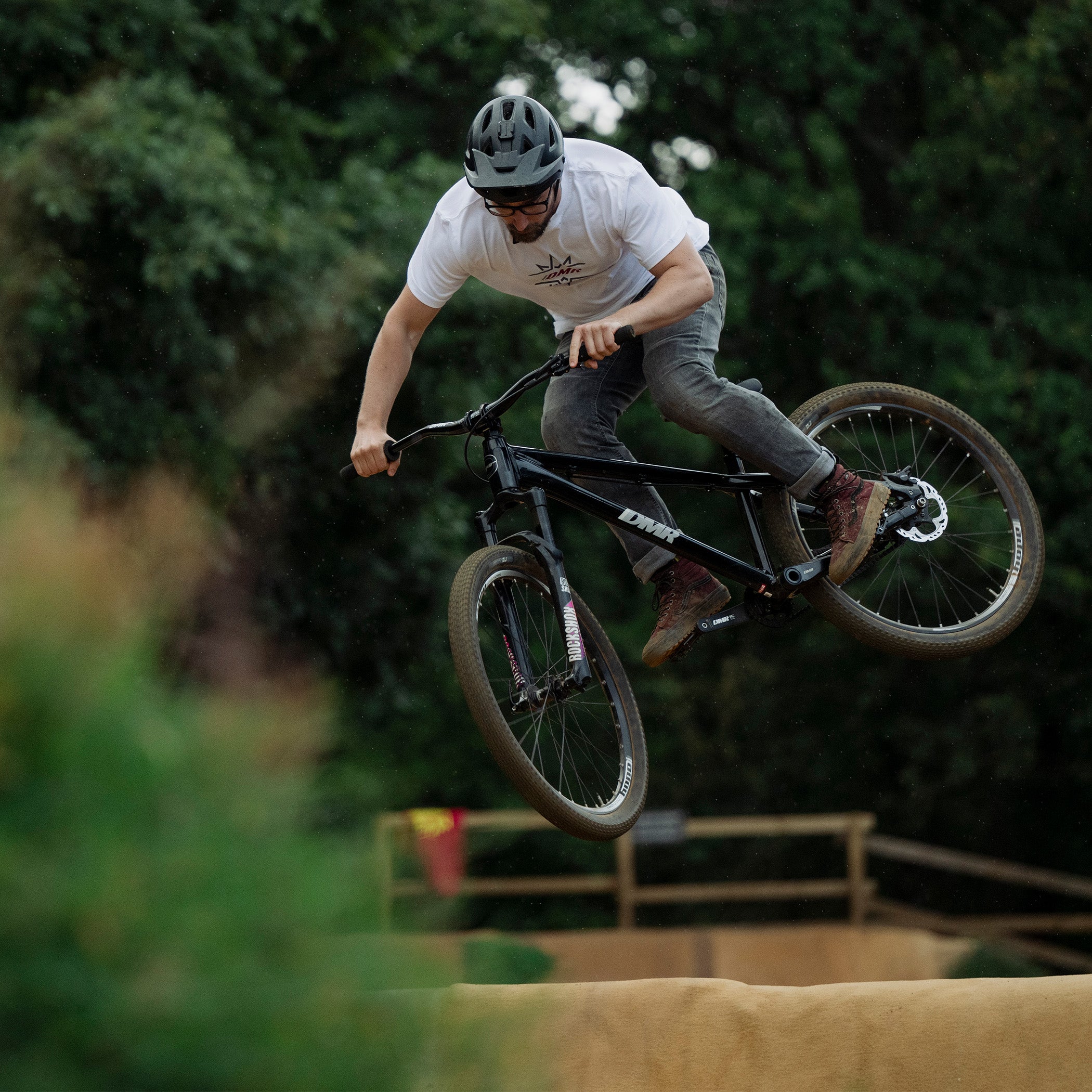 DMR Staff Member James Wyatt Jumping a Bike