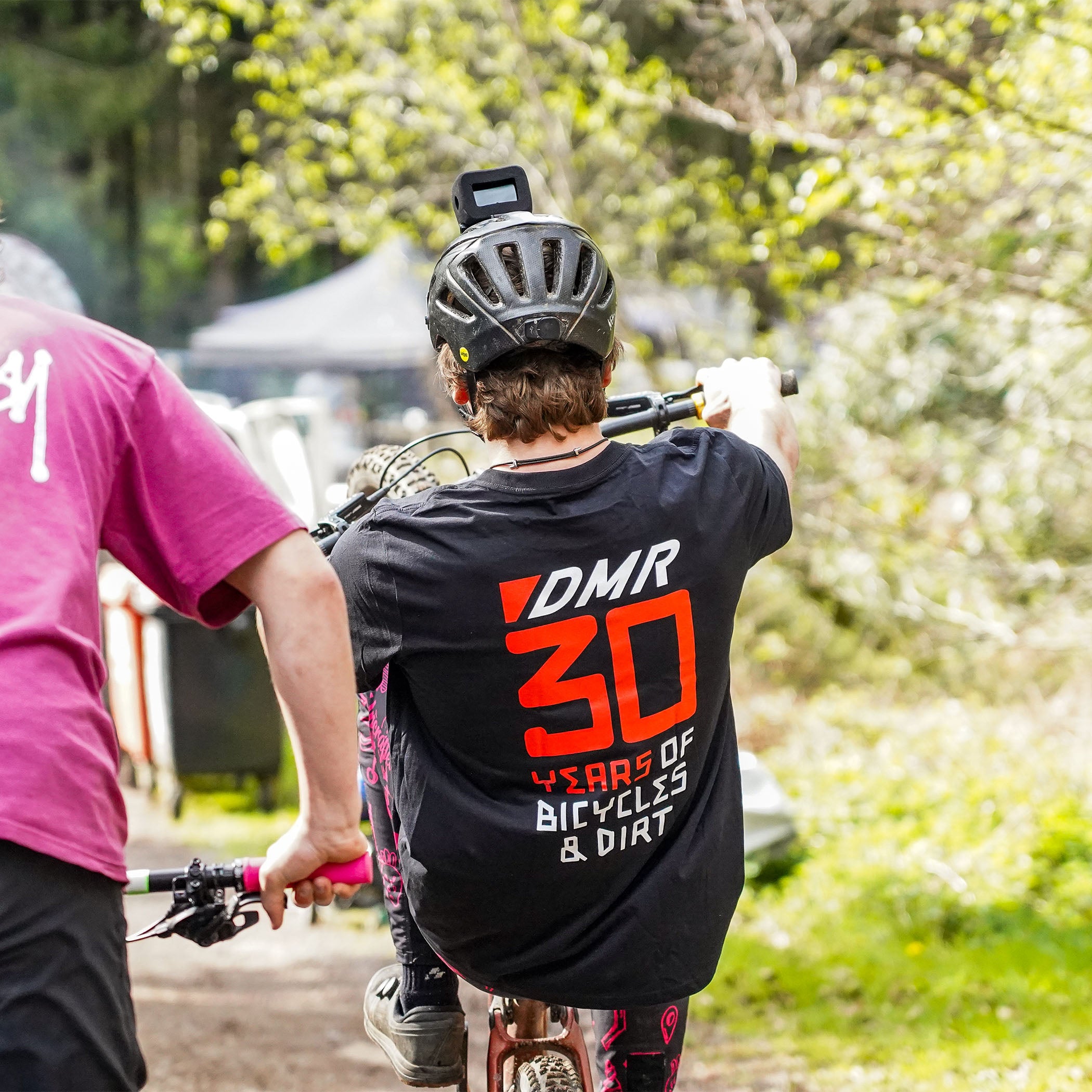 DMR Riders Preston William wearing 30 year anniversary t-shirt