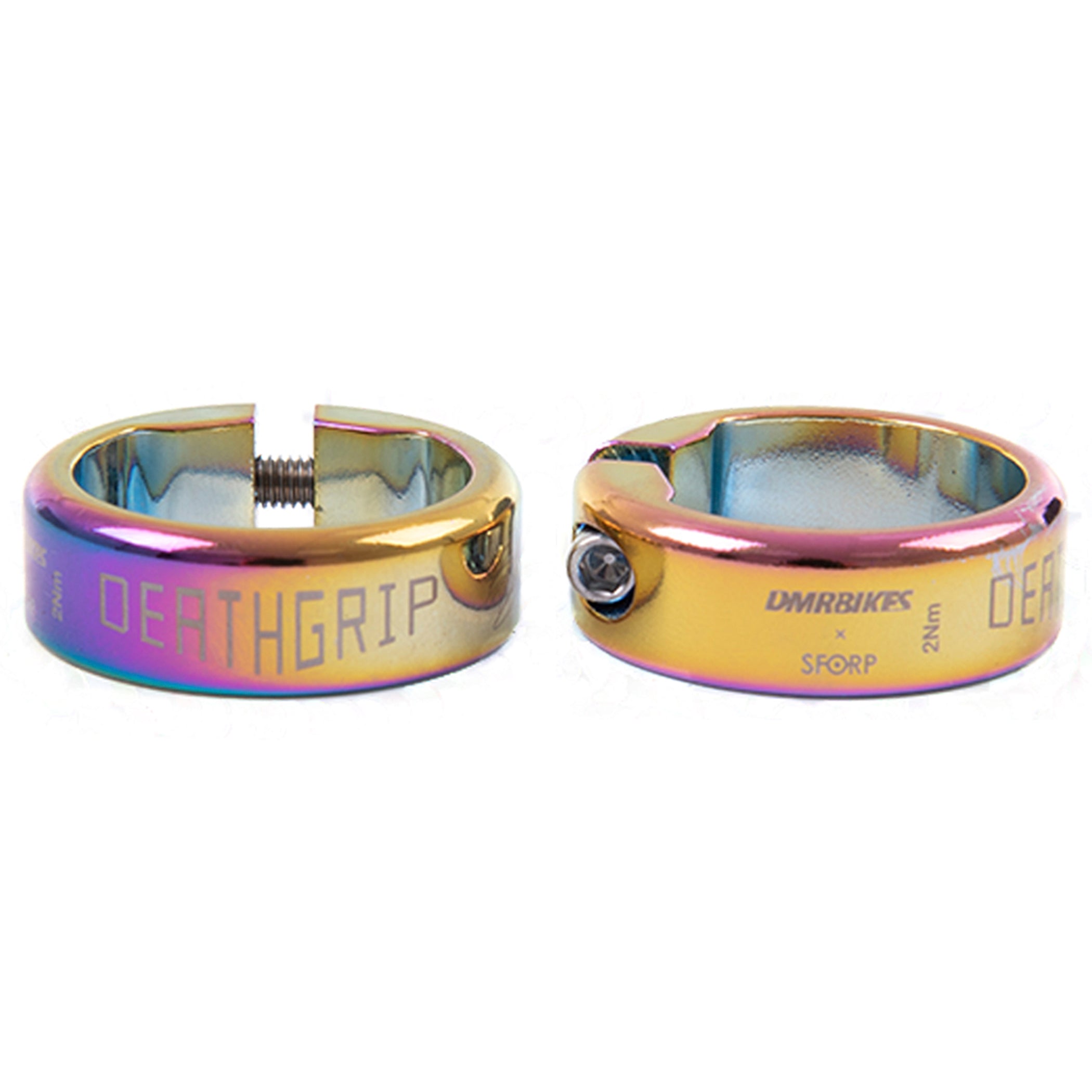 DMR DeathGrip Collars - Coloured Grip Lock Ons, Oil Slick