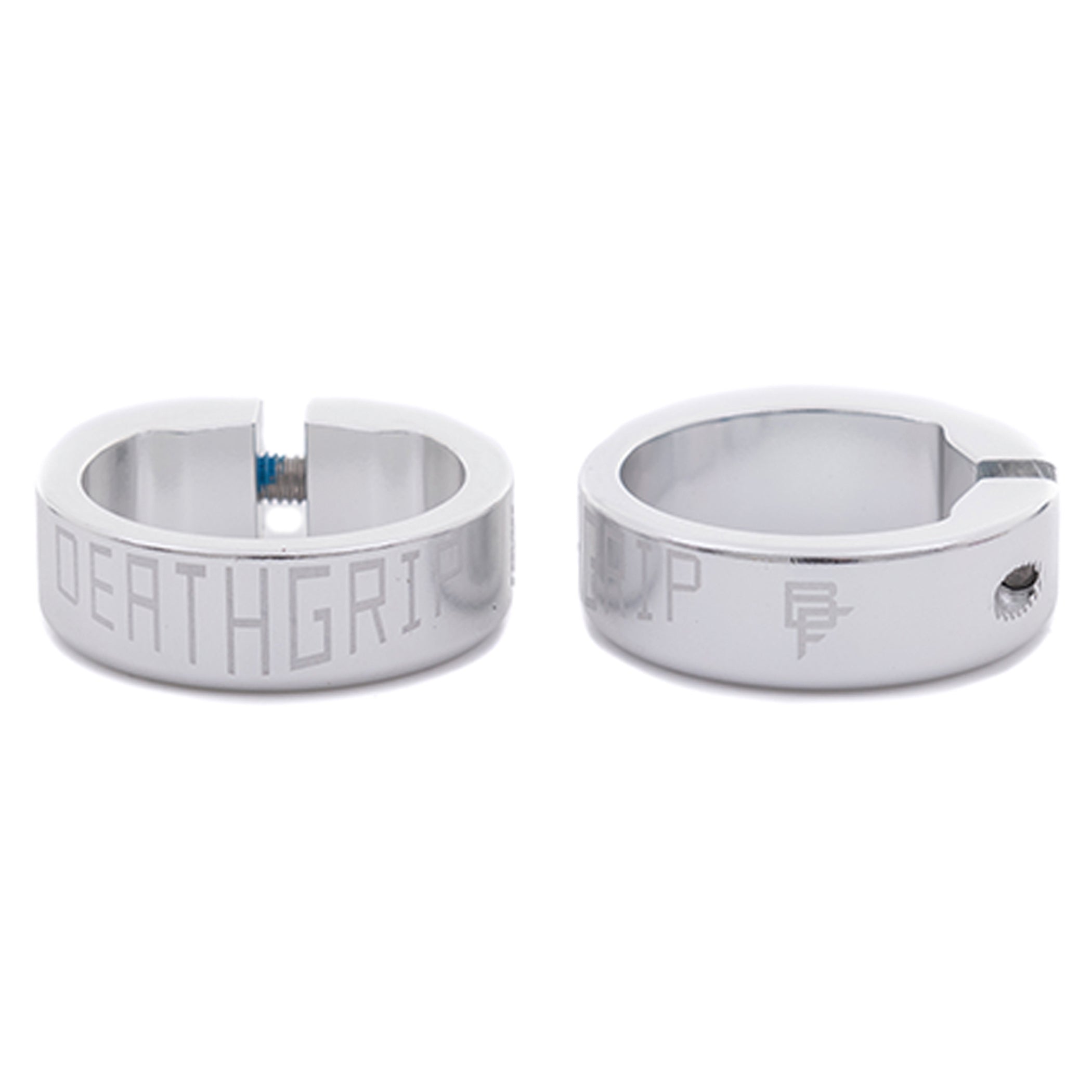 DMR DeathGrip Collars - Coloured Grip Lock Ons, Silver