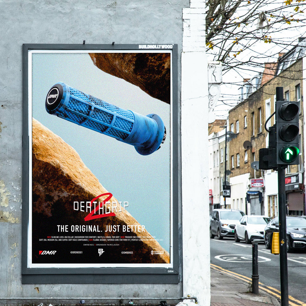 DMR Dreathgrip 2 Grip Flange Blue Bus Stop Poster