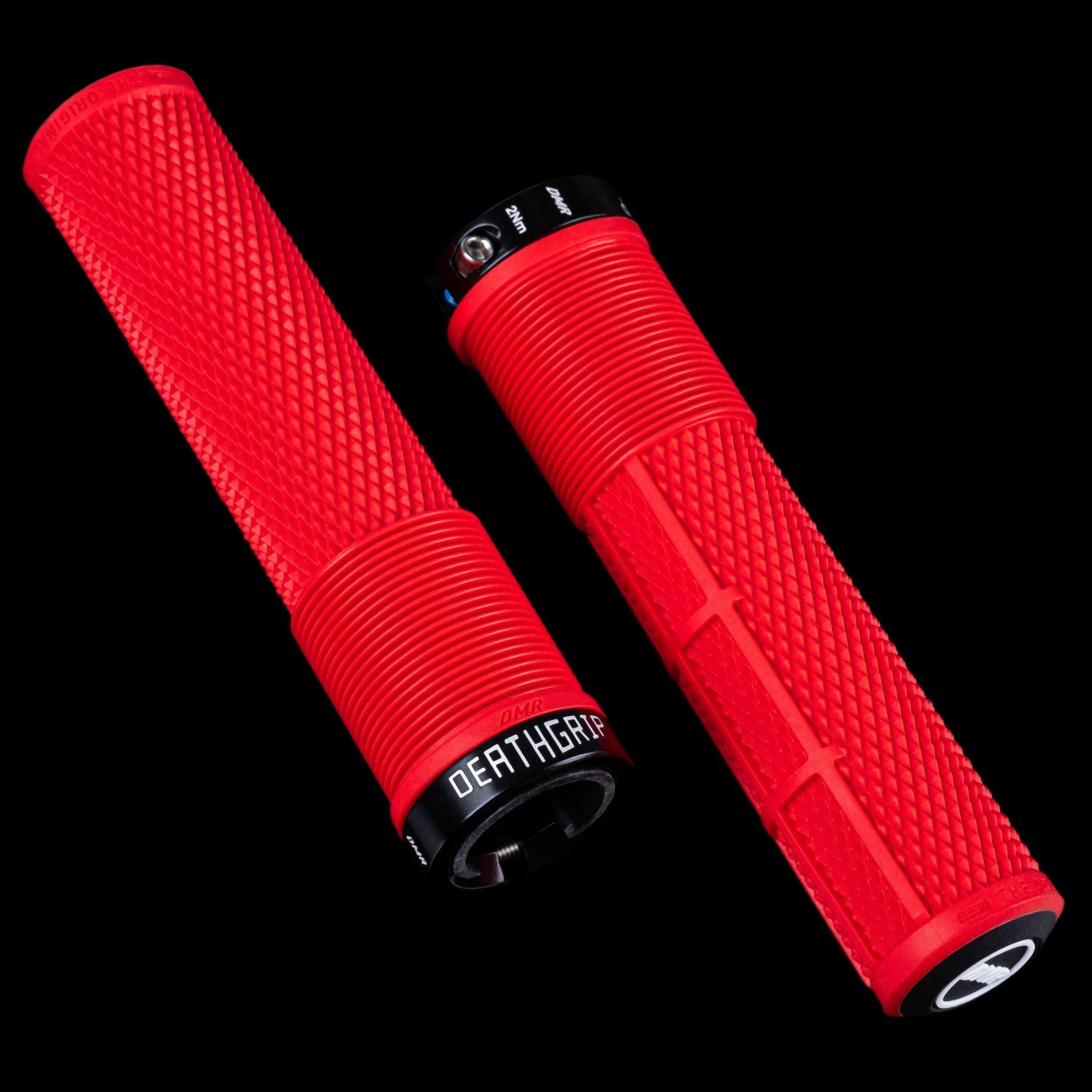 DMR Deathgrip2 Flangeless MTB Grips, Red, DMR Bikes