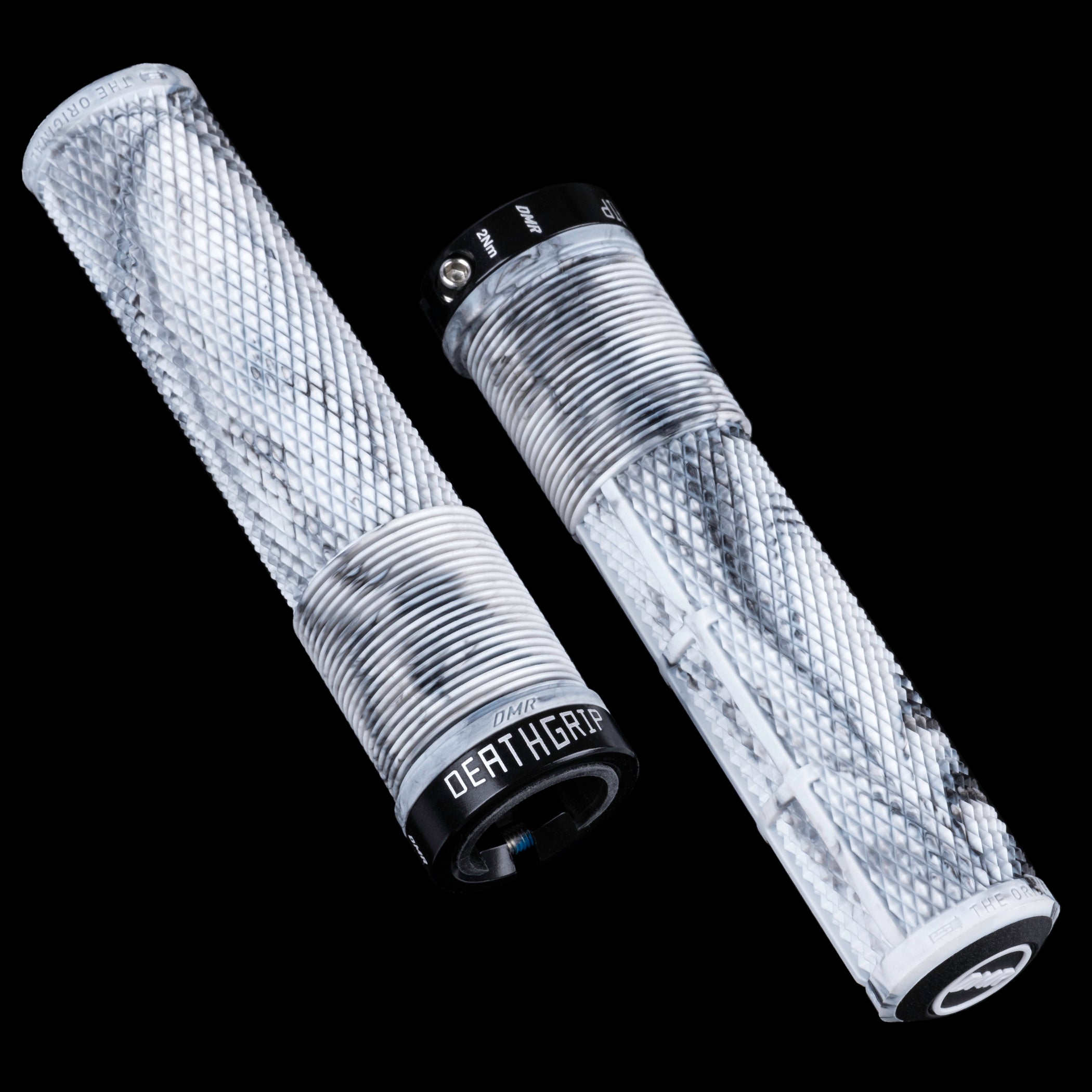 DMR Deathgrip2 Flangeless MTB Grips, Snow Camo, DMR Bikes