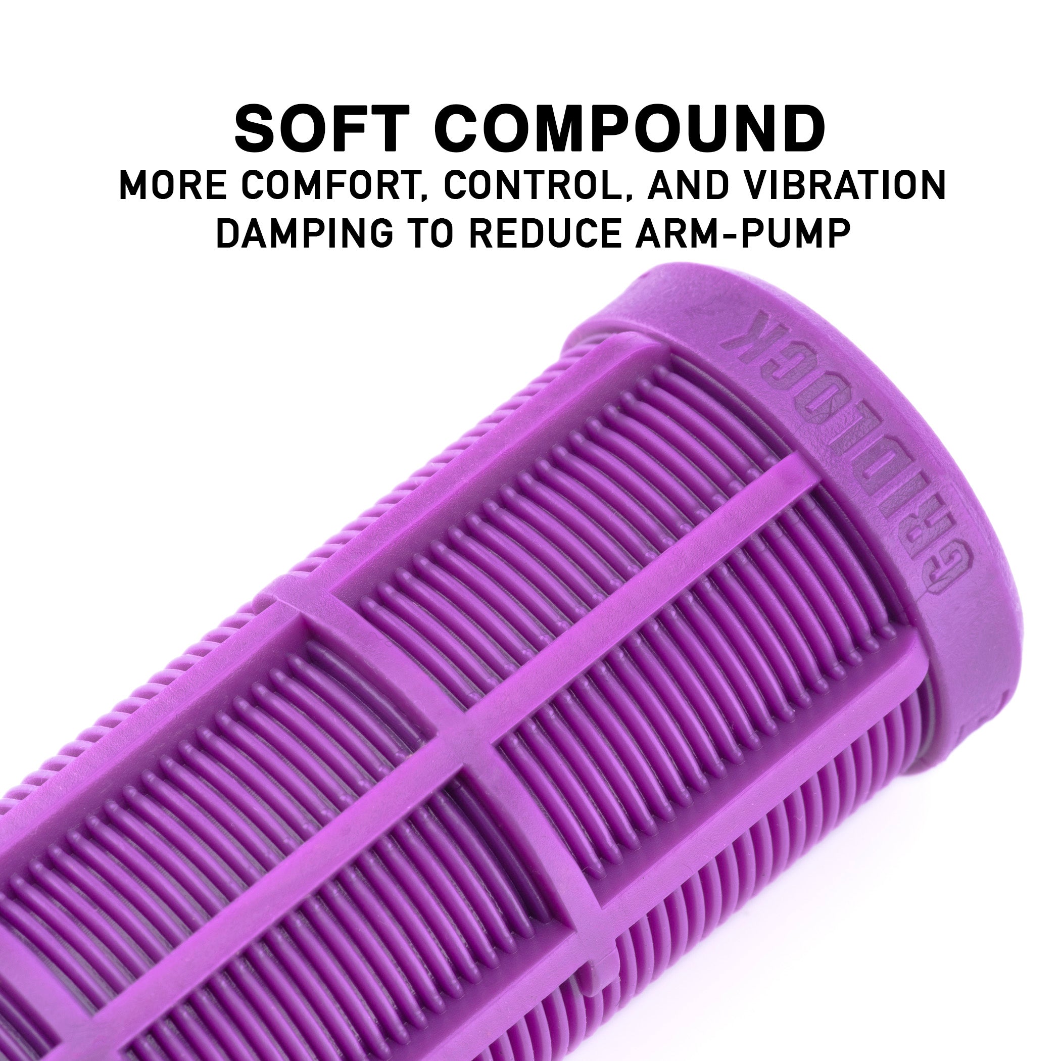 dmr gridlock lock-on grid lock grip in a colour on a white background, featuring text.