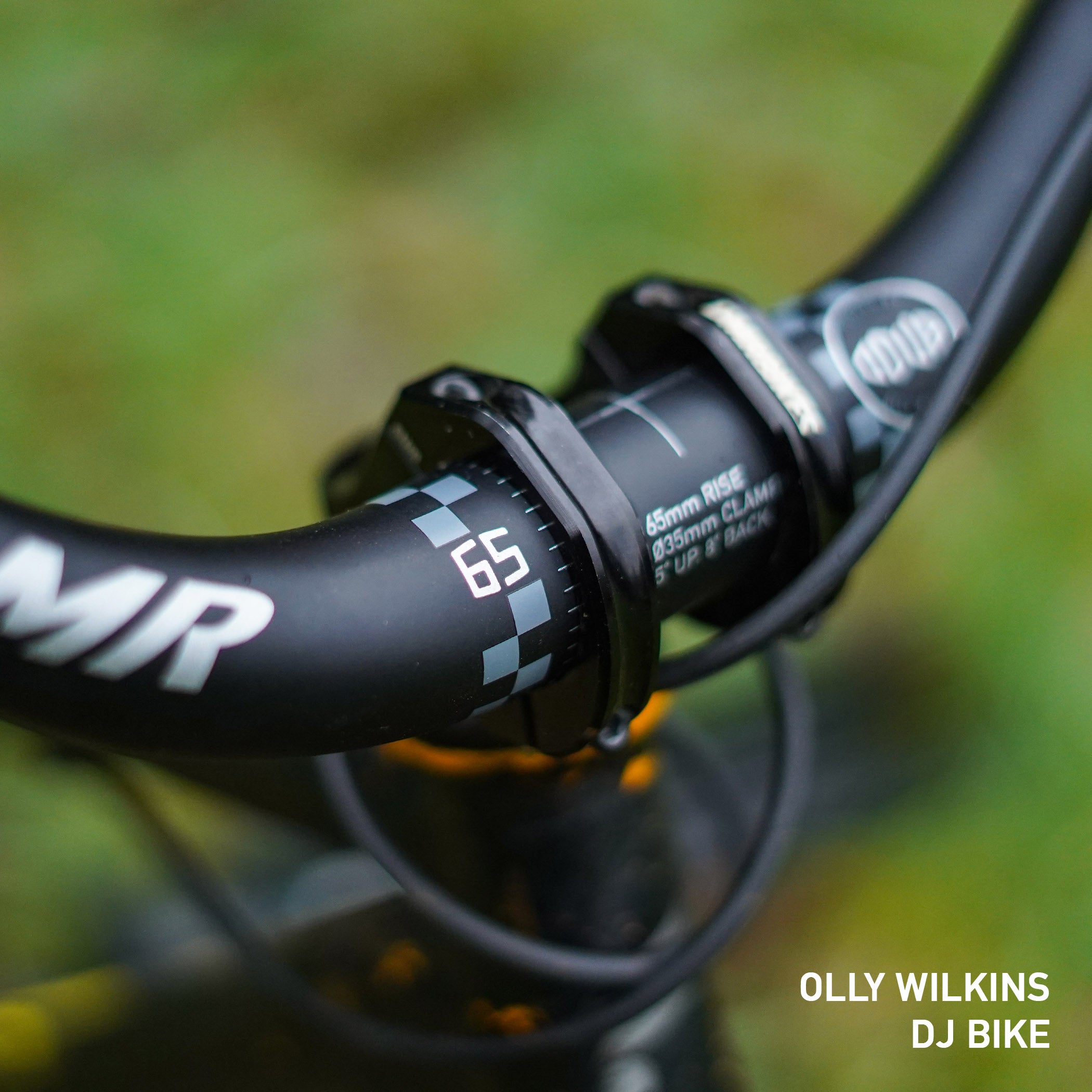 Close-up of DMR Odub handlebar 65 rise