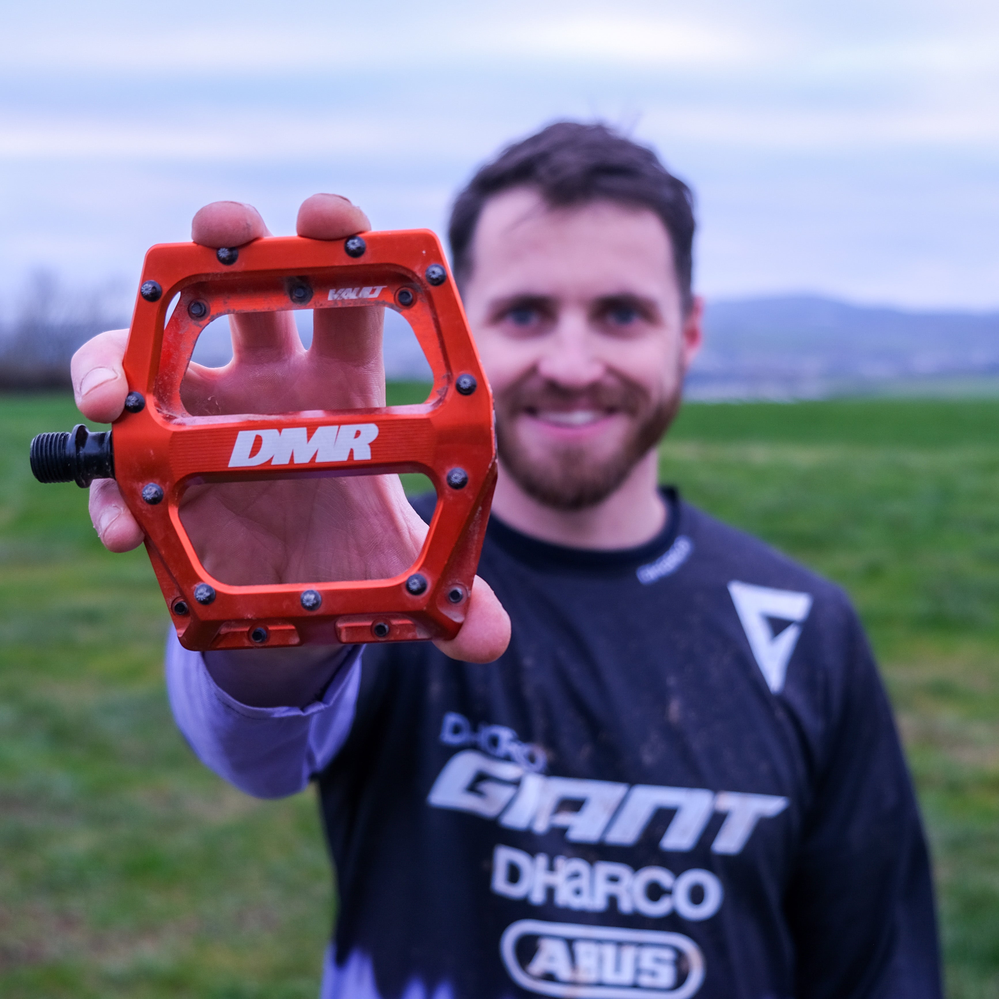 DMR Rider Tom Isted Hold a Pedal