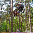 DMR Rider Kerenza Scott jumping a bike