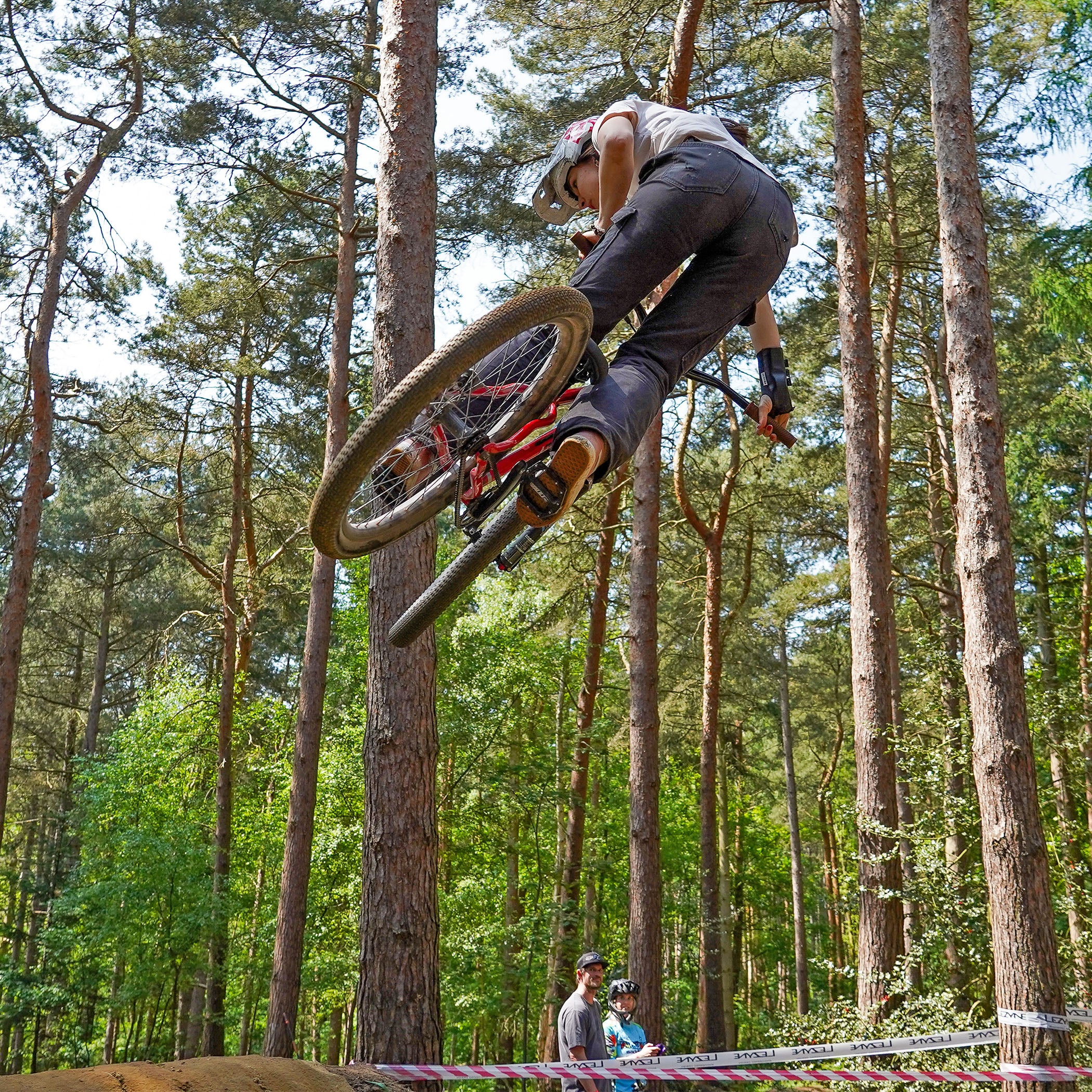 DMR Rider Kerenza Scott jumping a bike