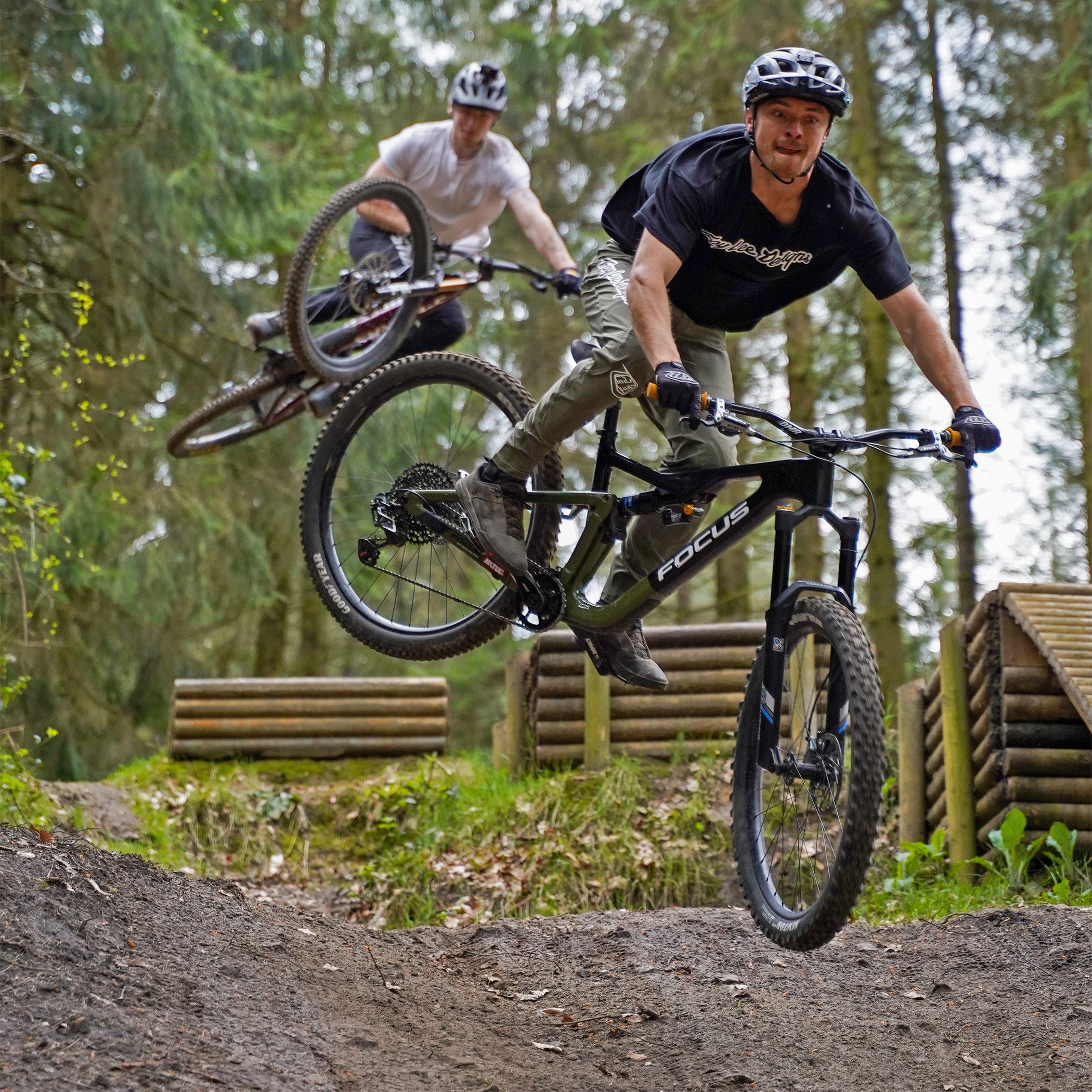 DMR rider Olly Wilkins ODUB jumping a bike