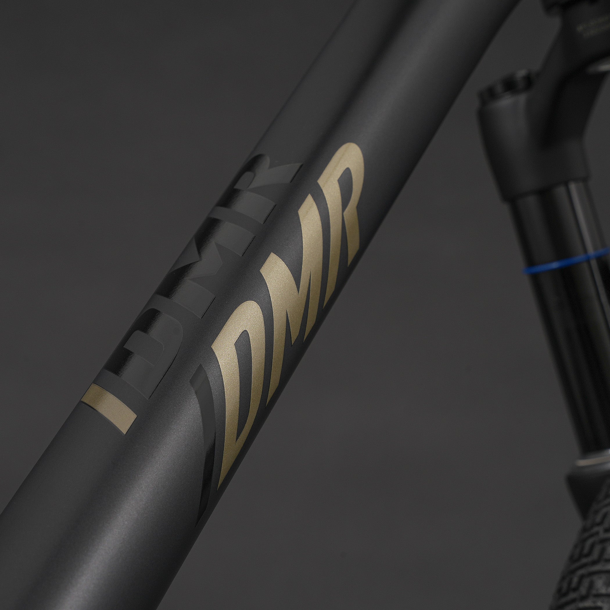 Close-up of the Rhythm paint colour and DMR logo