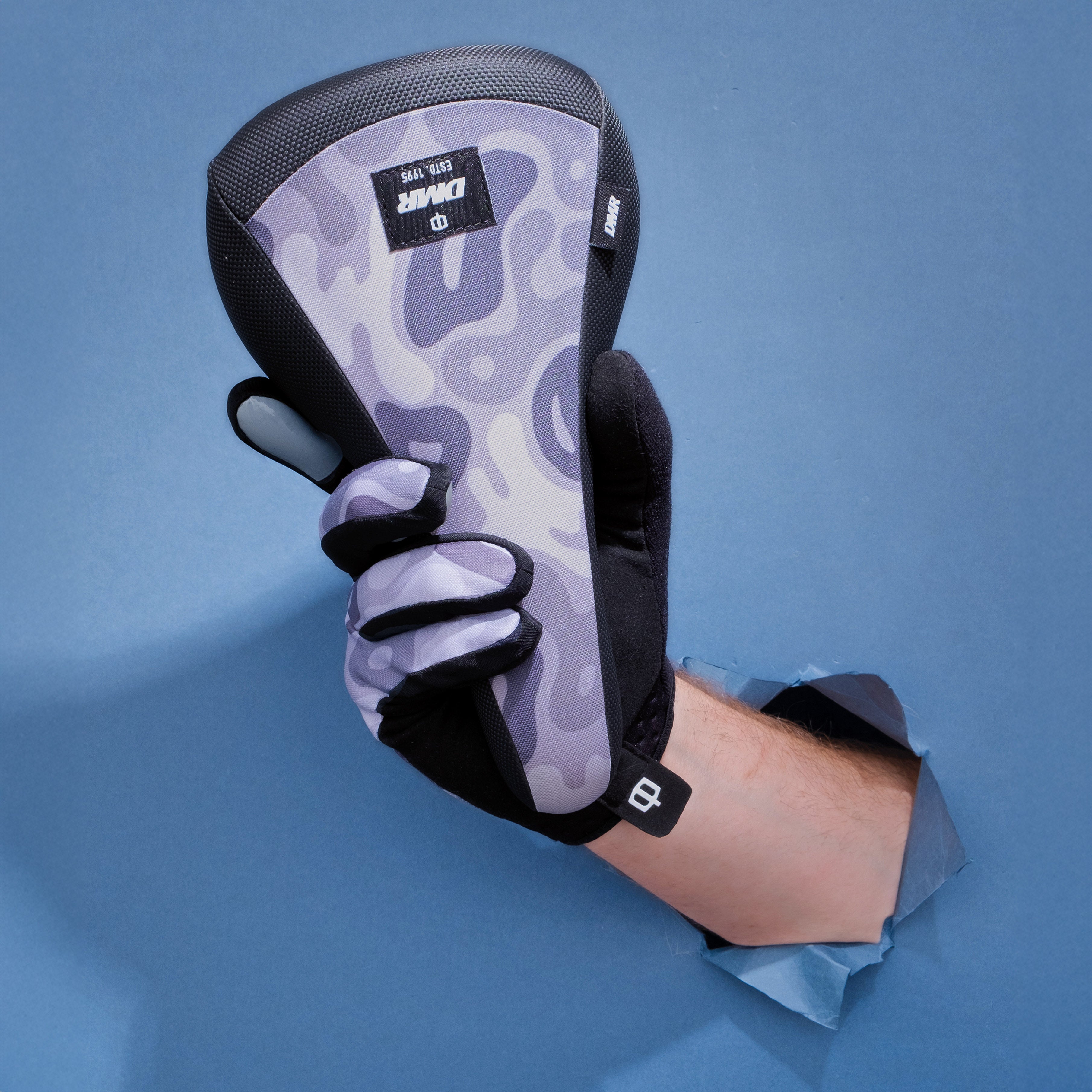 DMR Sect Rail Saddle Grey Camo in Hand Through Paper