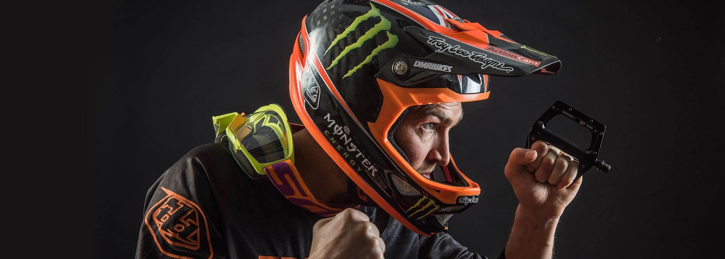 DMR Riders Brendan Fairclough Holding a pedal