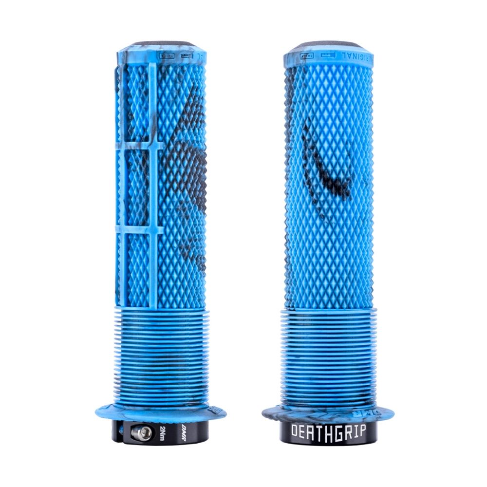 DMR Deathgrip2 Flange Grips Blue Marble Thick