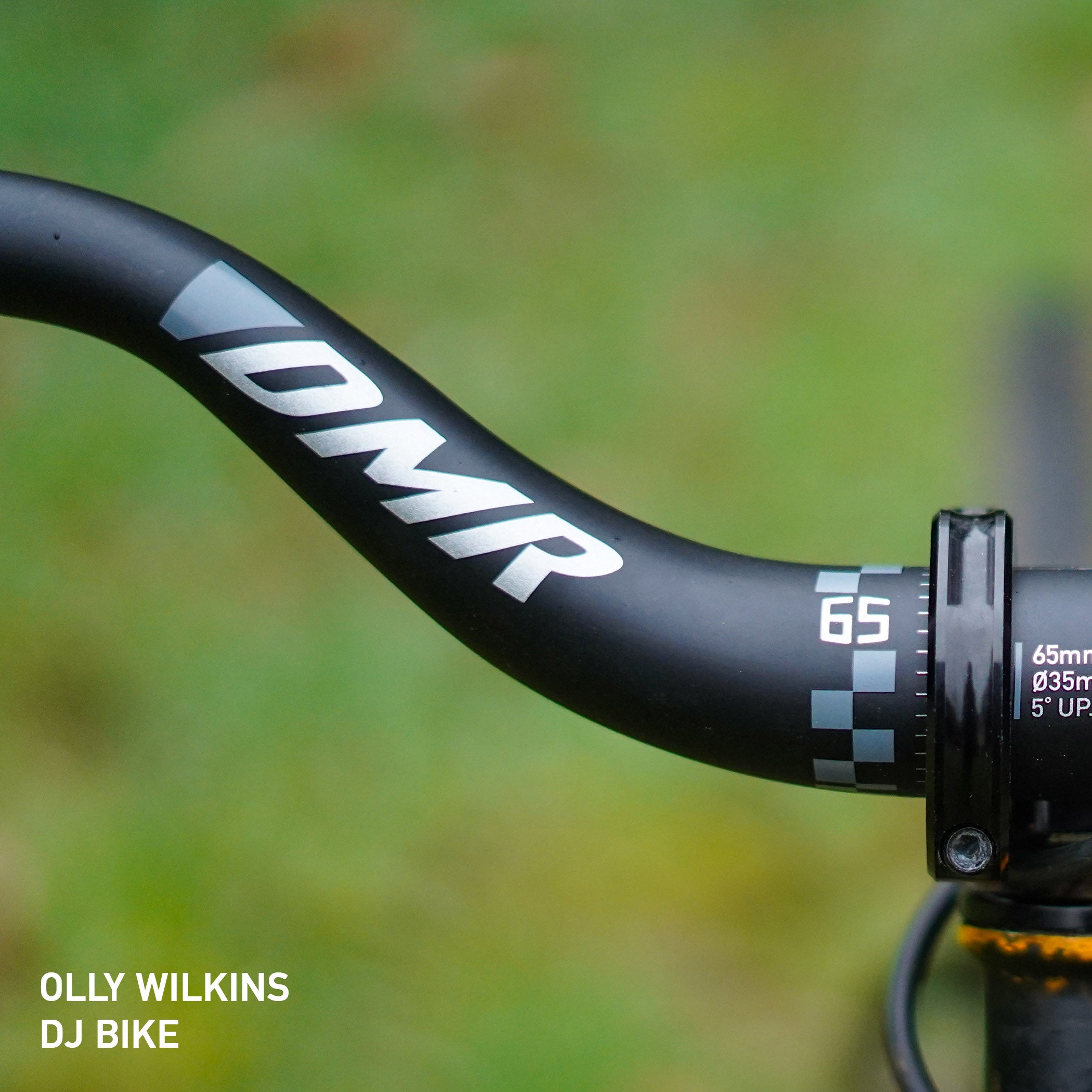 Close-up of DMR Odub handlebar 65 rise