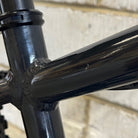 Close-up of a Ex Display DMR Sidekick Ride Bike top tube scratch