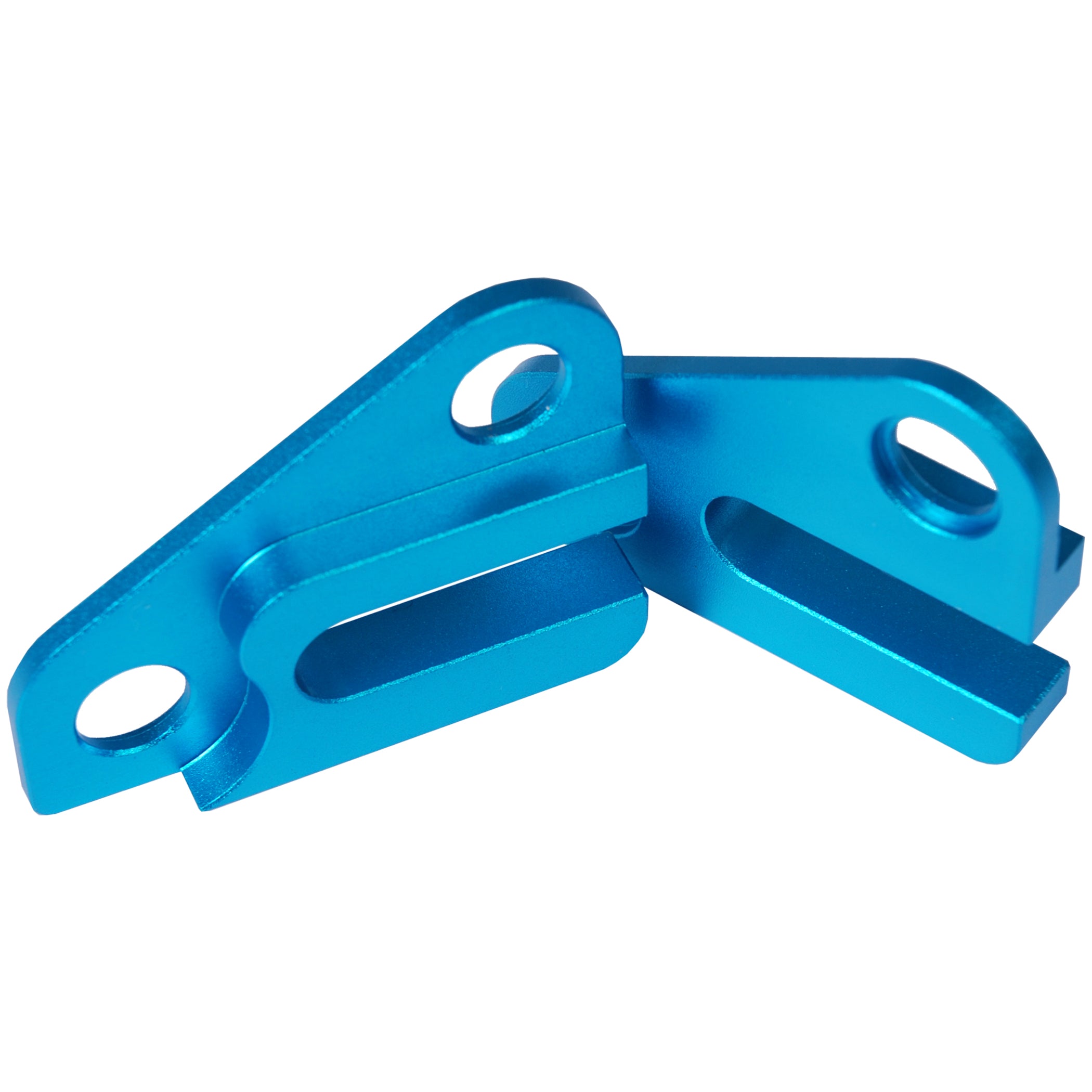 dmr bikes swopout mk.2 horizontal dropout hanger set in blue on a white background