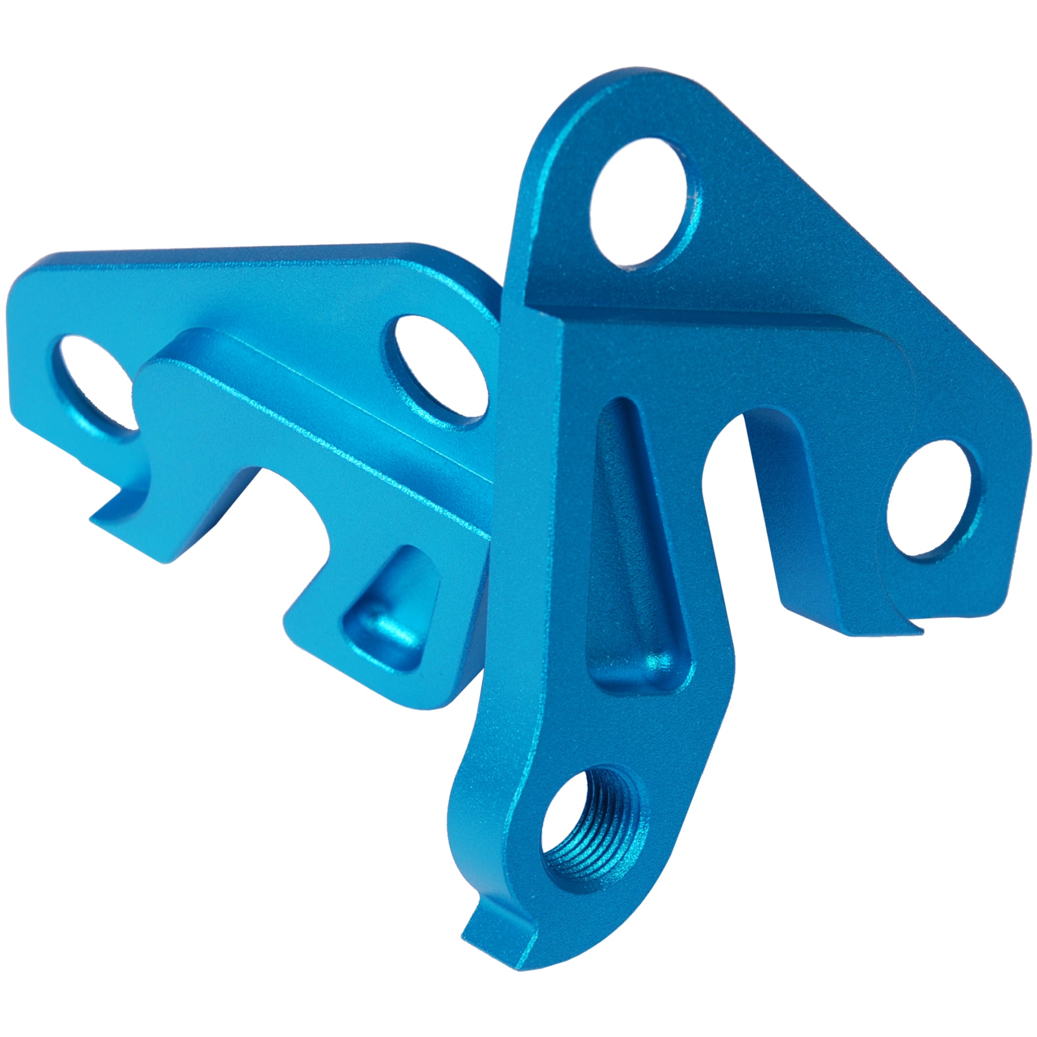 dmr bikes swopout mk.2 vertical dropout hanger set in blue on a white background
