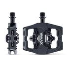 Black VMAX off-road mountain cycling cycle bicycle bike pedal pedalling product with 'VMAX' branding. This pedalling pedal has been placed on a white background.