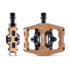 Bronze VMAX off-road mountain cycling cycle bicycle bike pedal pedalling product with 'VMAX' branding. This pedalling pedal has been placed on a white background.