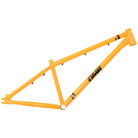 dmr bikes sect custom frame dirt jumper bike in dakar yellow on a white background